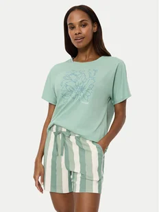 Triumph Szorty piżamowe Mix & Match 10218280 Zielony Relaxed Fit - Piżamy damskie - miniaturka - grafika 1