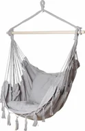 Hamaki - kontrast Hamak BRAZYLIJSKI Fotel Bujany Rodos2 100x130 szary - miniaturka - grafika 1