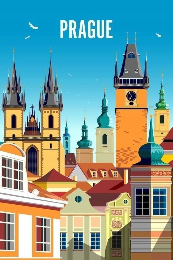 PODKŁADKA POD MYSZ Z Nadrukiem 22x18 cm Czechy Praga Vintage Tekst Prezent