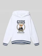 Bluzy dla dziewczynek - Bluza o kroju regular fit z kapturem i wyhaftowanym logo - miniaturka - grafika 1