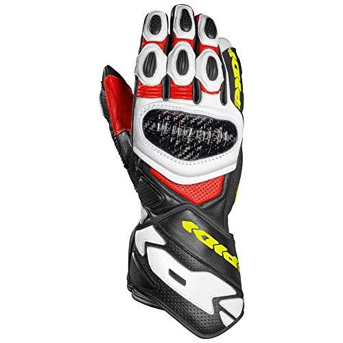 SPIDI Carbo 7 rękawice motocyklowe (czarny/biały/żółty, S)