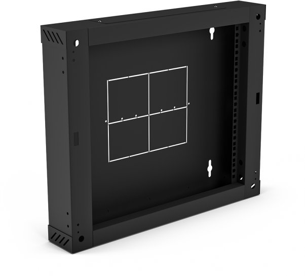 Sekcja tylna 100 mm zawiasowa / uchylna do szaf SW-18U-600-450-01-C, kolor czarny ALANTEC