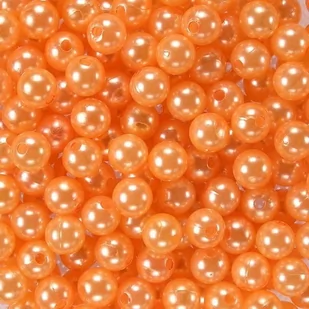 Koraliki perłowe 6mm (50szt) Pomarańczowy - Półfabrykaty do biżuterii - miniaturka - grafika 1