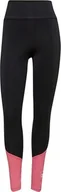 Legginsy - Adidas Legginsy damskie adidas Designed To Move Bi czarno-różowe GT0172 XS - miniaturka - grafika 1