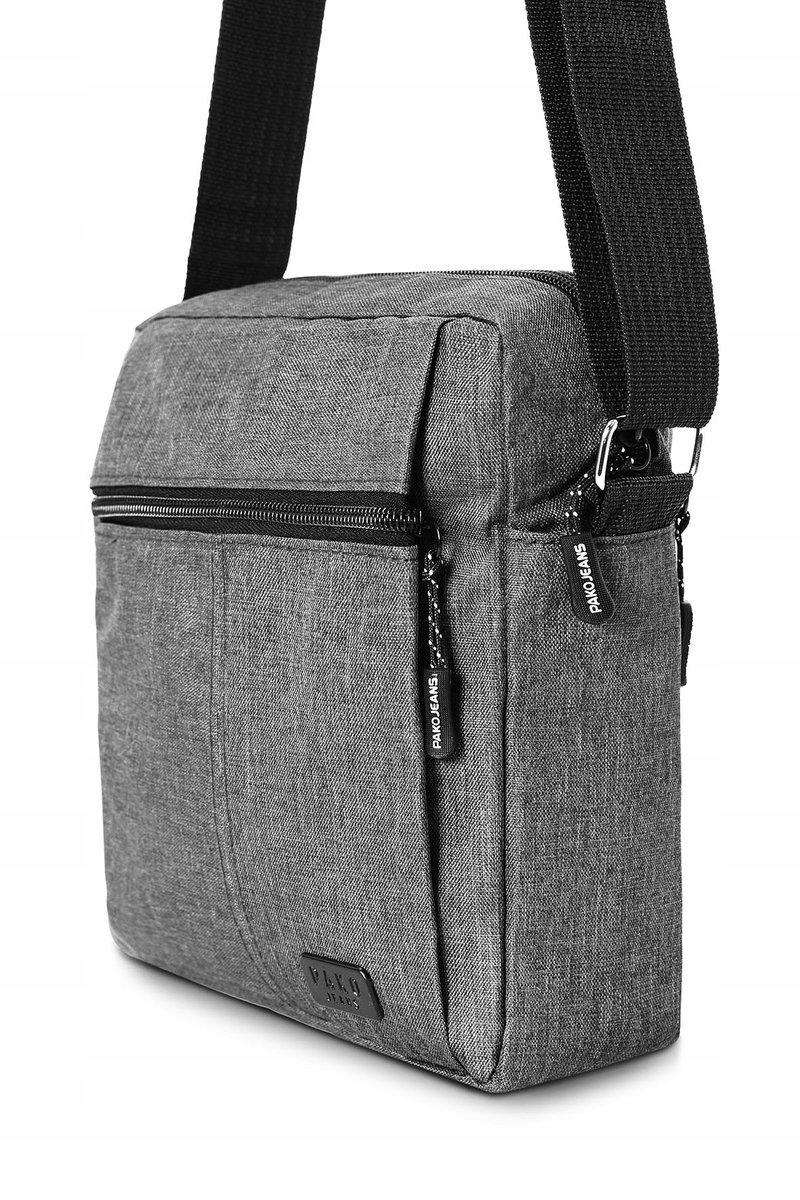 Miejska torba męska na ramię saszetka na pasku szara Pako Jeans