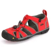 Buty trekkingowe dziecięce - Buty do chodzenia dla dzieci Keen Seacamp II Cnx Racing Red Gargoyle - miniaturka - grafika 1