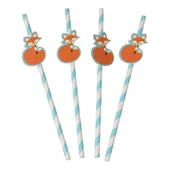 Słomki do napojów - Rex London Słomki papierowe Lisek Rusty 4 szt. - artykuł papierniczy - miniaturka - grafika 1