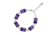 Bransoletki - Stylowa Fioletowa Bransoletka Damska - miniaturka - grafika 1