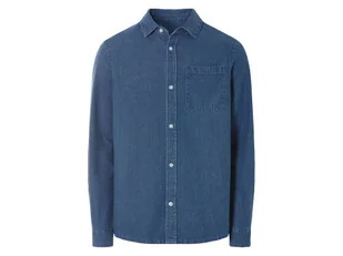 LIVERGY® Koszula jeansowa męska z bawełny (Ciemnoniebieski, S (37/38)) - Koszule męskie LIVERGY® Koszula jeansowa męska z bawełny (Ciemnoniebieski, S (37/38)) - Koszule męskie - miniaturka - grafika 1