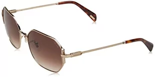 Police Unisex SPLF35 okulary przeciwsłoneczne, złote, 55, złoto, 55 - Okulary przeciwsłoneczne - miniaturka - grafika 1