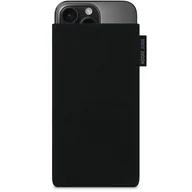 Etui i futerały do telefonów - Adore June Klasyczne czarne etui kompatybilne z iPhone 16 Pro Max 2024, etui na telefon komórkowy z wytrzymałego materiału Cordura z efektem czyszczenia wyświetlacza, wyprodukowano w Europie - miniaturka - grafika 1