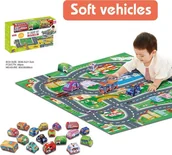 Maty edukacyjne - Ramiz Mata Miasto + Zestaw Miękkich Autek - miniaturka - grafika 1