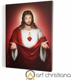 Obraz religijny Serce Jezusa, płótno canvas - Ikony i obrazy sakralne - miniaturka - grafika 1