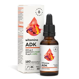 Aura Herbals Witamina A + D3 (2000IU) + K2MK7 krople (30ml) WITADK - Suplementy diety - miniaturka - grafika 1