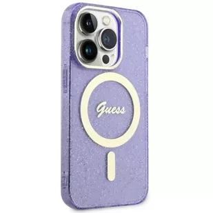 Guess GUHMP14XHCMCGU do Apple iPhone 14 Pro Max 6,7" purpurowy/purple hardcase Glitter Gold MagSafe - Etui i futerały do telefonów - miniaturka - grafika 4