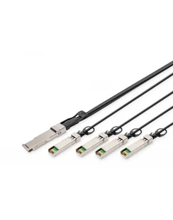 DIGITUS  KABEL DO BEZPOŚREDNIEGO POŁĄCZENIA 40G QSFP+ DO 4XSFP+ 1M  () - Kable komputerowe i do monitorów - miniaturka - grafika 1