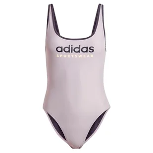 adidas Damski strój kąpielowy z dekoltem w kształcie litery U, czarny 102 cm, Czarny, 128 - Stroje kąpielowe - miniaturka - grafika 1