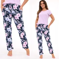 Piżamy damskie - Spodnie Piżamowe Damskie Cornette 690 M / 38 Granatowy - miniaturka - grafika 1