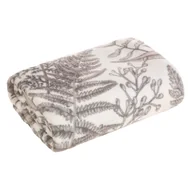 Koce - Koc Luna Botanic biało-beżowy 150 x 200 cm - miniaturka - grafika 1