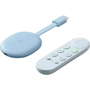 Odtwarzacz multimedialny GOOGLE Chromecast 4K Jasnoniebieski - TV Box - miniaturka - grafika 1
