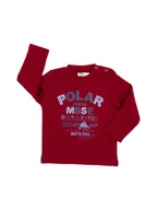 Bluzki damskie - Chłopięca bluzka z długim rękawem bordowa Olimpias r.86 - miniaturka - grafika 1