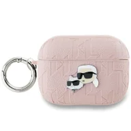 Akcesoria do słuchawek - Etui Karl Lagerfeld Monogram Karl & Choupette Head na AirPods Pro 2 - różowe - miniaturka - grafika 1