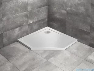 Radaway Doros Pt Stone brodzik pięciokątny 80x80x5cm biały SDRPT8080-01-04S - Brodziki prysznicowe - miniaturka - grafika 1