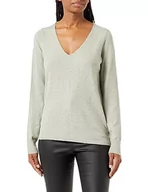 Swetry damskie - VERO MODA Vmhappiness Ls V-Neck Ga Boo sweter damski, jasnoszary melanżowy, XS - miniaturka - grafika 1