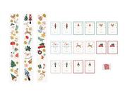 Zabawki kreatywne - Naklejki dekoracyjne PartyDeco na rolce Święta mix 52 szt - miniaturka - grafika 1