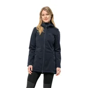 Kurtki damskie - Damski płaszcz softshellowy Jack Wolfskin WINDHAIN COAT W night blue - XL - miniaturka - grafika 1