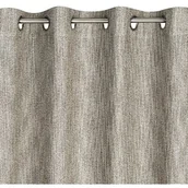 Zasłony - Zasłona na przelotkach w stylu eko MEGAN 140X250 beżowa - miniaturka - grafika 1