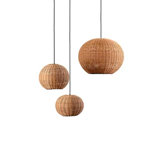 Lampa wisząca Haka z rattanowym kloszem, Ø 25 cm - Lampy sufitowe - miniaturka - grafika 4