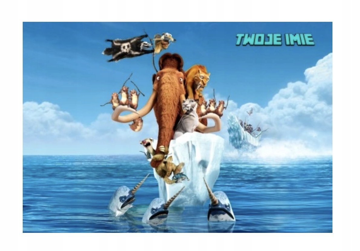 Puzzle EPOKA LODOWCOWA MAMUT A3 252 el z Nadrukiem + IMIĘ Pudełko 13