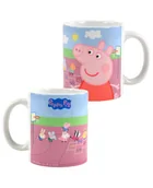 Kubki dla dzieci - Kubek porcelanowy Świnka Peppa 320 ml, PRODUKT LICENCJONOWANY, ORYGINALNY - miniaturka - grafika 1