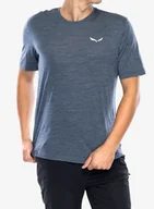 Koszulki i topy damskie - Koszulka merino Salewa Eagle Minilogo AM T-Shirt - dark denim - miniaturka - grafika 1