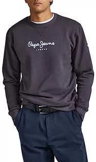 Bluzy męskie - Pepe Jeans Męska bluza Edward Crew, czarna (sprana czerń), XL, Czarny (sprany w czarny), XL - grafika 1