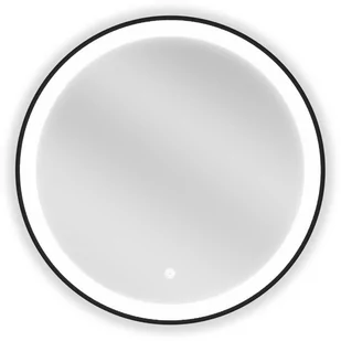 Mexen Esso lustro łazienkowe podświetlane, okragłe 60 cm, LED 6000K, antypara, rama czarna - 9825-060-060-611-50 - Lustra - miniaturka - grafika 1