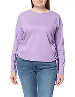 Koszule damskie - NA-KD Damska koszula ze ściągaczem, szczegółowa, fioletowy, XL - miniaturka - grafika 1