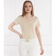 Koszulki i topy damskie - GUESS T-shirt SS VN SLUBBY | Regular Fit - miniaturka - grafika 1