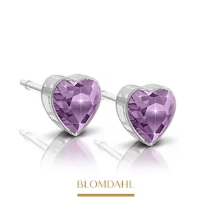 Blomdahl - Kolczyk Heart Light Amethyst 6 mm SFJ 2 Szt - Piercing - miniaturka - grafika 1