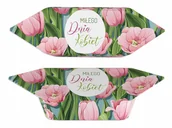 Cukierki - Krówki ciągutki na Dzień Kobiet 1kg Prezent Mleczne Tulipany niebieskie tło - miniaturka - grafika 1