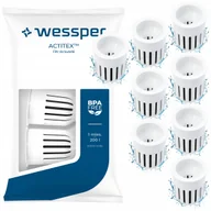 Wkłady filtrujące - 8x Wkład filtrujący Wessper Actitex - filtry wody do butelek Dafi zamiennik - miniaturka - grafika 1