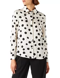 PINKO Damska koszula Smorzare 36 satynowa St. Bluza, ZZ1_biała/czarna, 34 - Koszule damskie - miniaturka - grafika 1