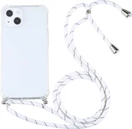 Etui i futerały do telefonów - König Design Etui kompatybilne z Apple iPhone 13 Plastikowe etui na telefon komórkowy z łańcuszkiem - Etui na telefon komórkowy białe - miniaturka - grafika 1