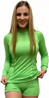Koszulki sportowe damskie - SPORT T-shirt z długim rękawem - damska .XL .zielony - miniaturka - grafika 1