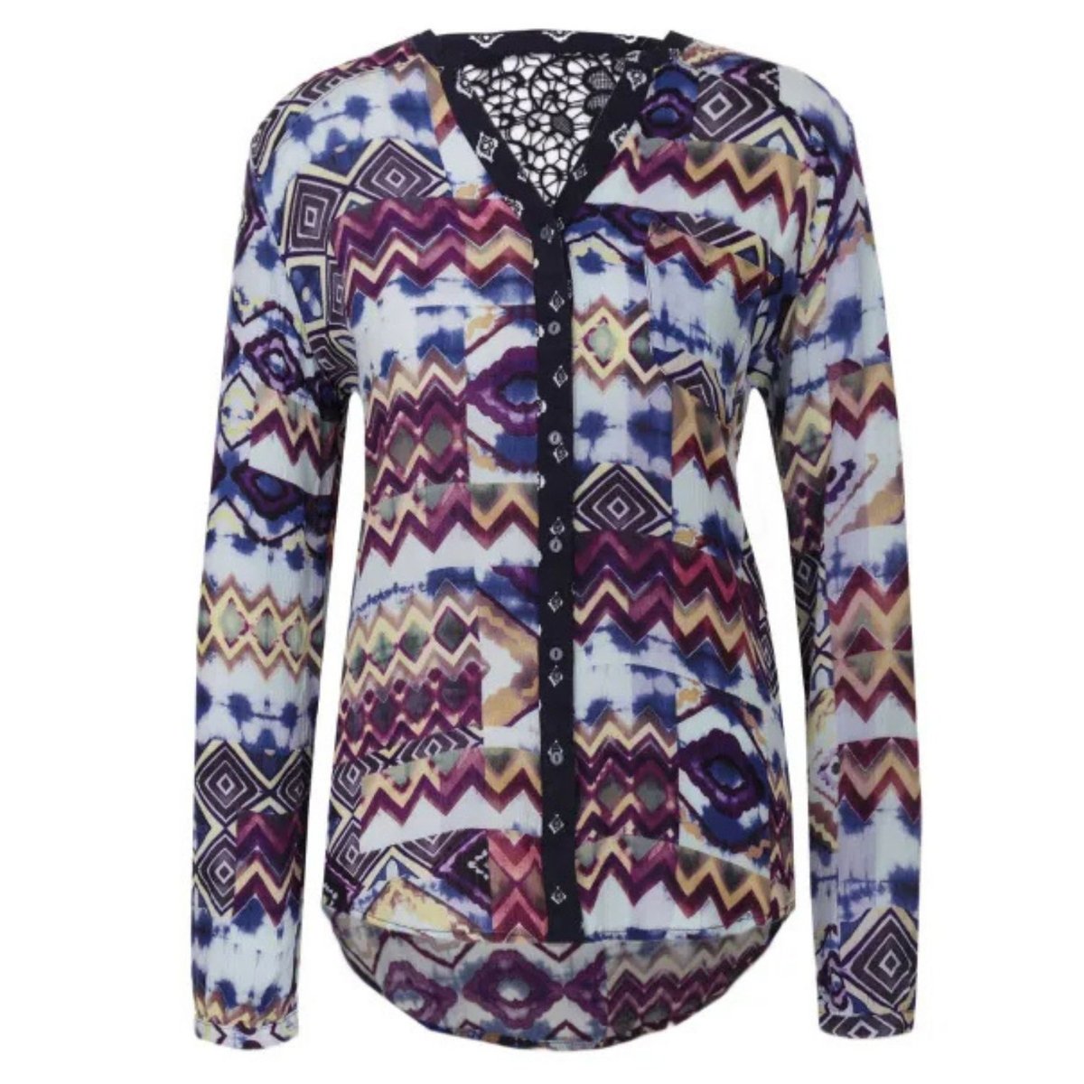 Koszula damska Desigual Menorca z długim rękawem-S