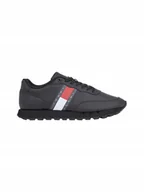 Buty sportowe męskie - Tommy Jeans Leather Runner Ess EM0EM00898-0GK 44 - miniaturka - grafika 1