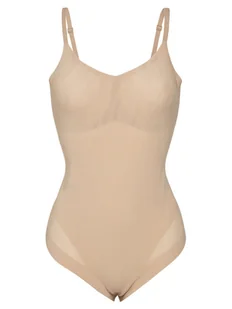 Calvin Klein Underwear Kombinezon modelujący LV00QF8295 Beżowy - Bielizna nocna - miniaturka - grafika 1