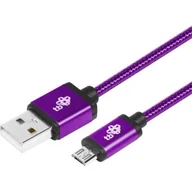Kable USB - TB Kabel USB-Micro USB 1.5 m fioletowy sznurek AKTBXKU2SBA150F - miniaturka - grafika 1