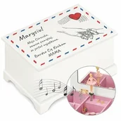 Pozytywki dla dzieci - Szkatułka drewniana z pozytywką i nadrukiem dla dziewczynki na imieniny - miniaturka - grafika 1